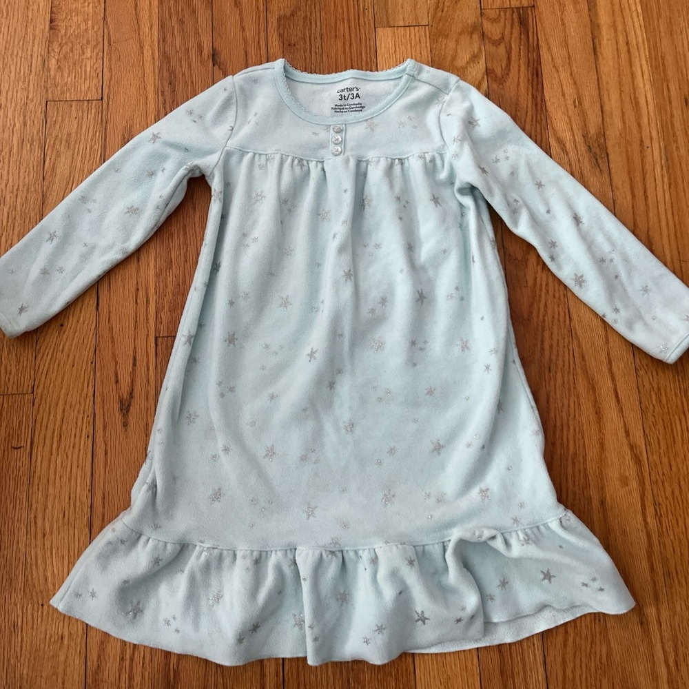 Carter's Light Blue Starry Nightgown